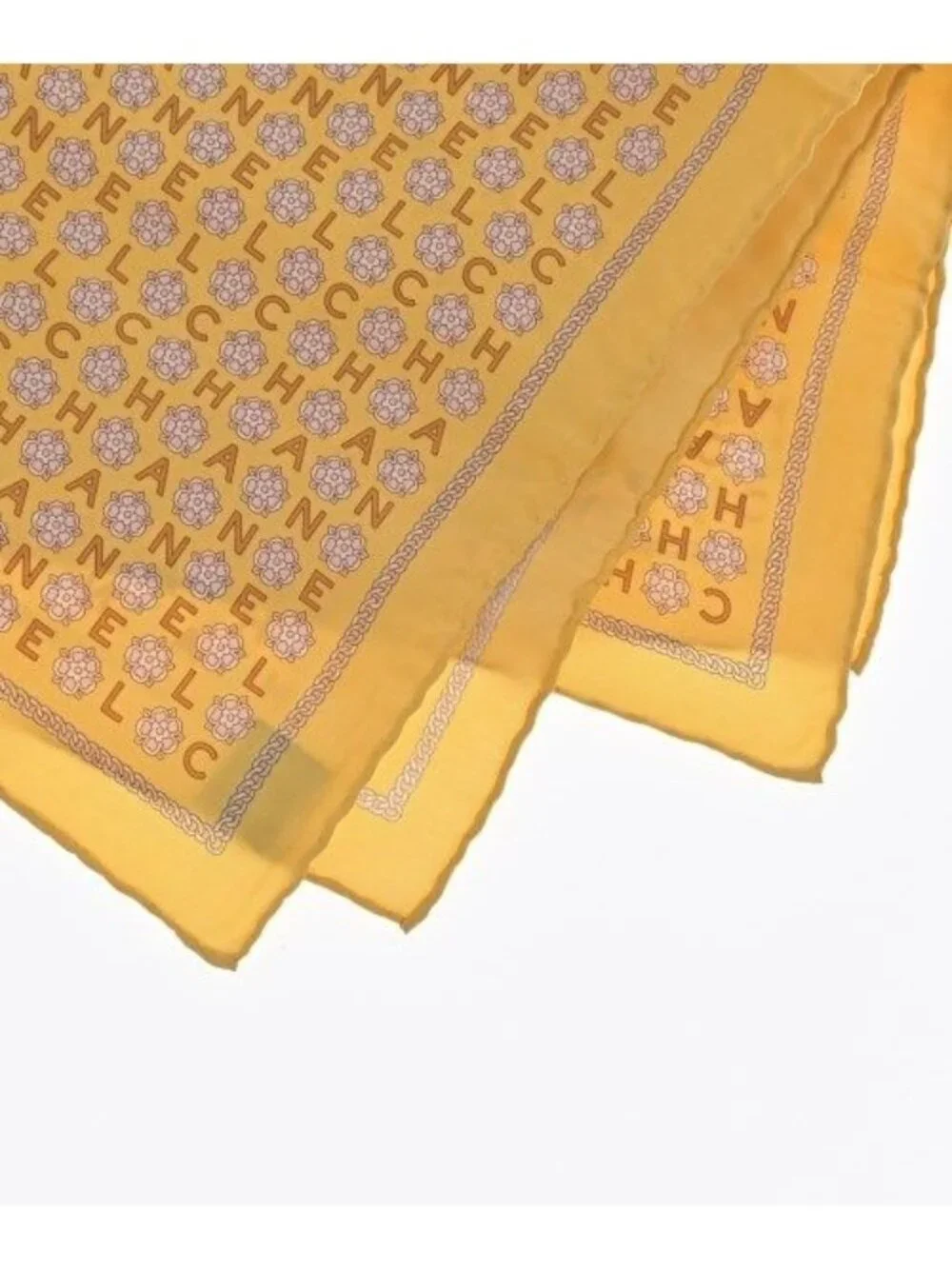 Chanel Bandana Scarf Yellow